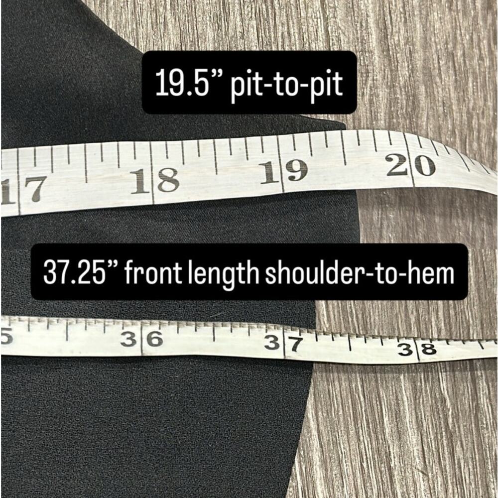 Eileen Fisher Gray Black Silk Georgette Satin Sleeveless‎ Shift Dress Small Luxe - Picture 11 of 11
